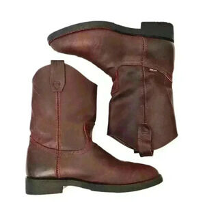 Establo Men's Workboots, Leather Western Cowboy Pull on  US Men's 9